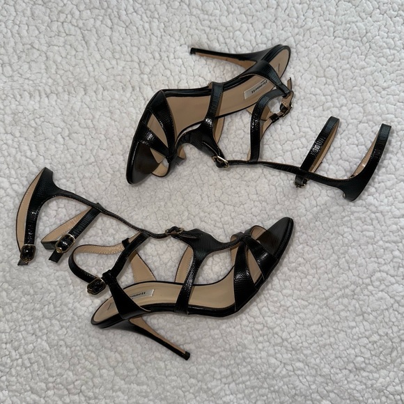 L.K. Bennett black gladiator Angie strappy leather high heels made in Italy 39.5 - Picture 2 of 12